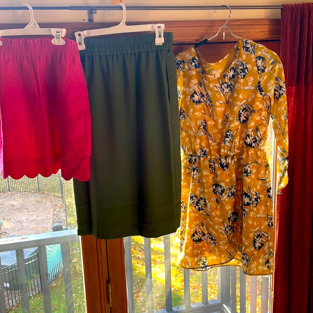 J Crew bundle set of 3 piecesTwo skirts one dress